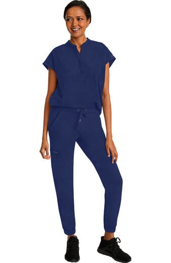 Women's Scrub Set: Journey Mandarin Collar Top & Toby Drawstring Jogger Pant Women's Scrub Set: Journey Mandarin Collar Top & Toby Drawstring Jogger Pant