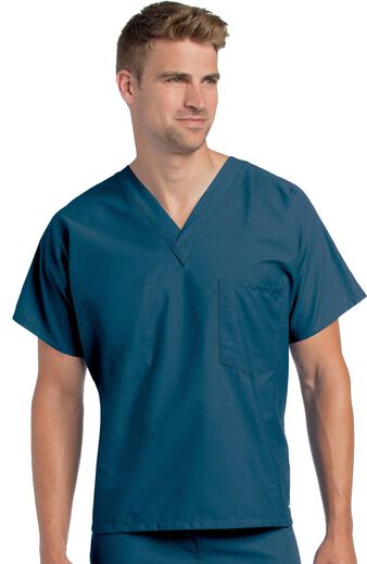Unisex Reversible V-Neck Classic Fit Solid Scrub Top, Unisex Reversible V-Neck Classic Fit Solid Scrub Top