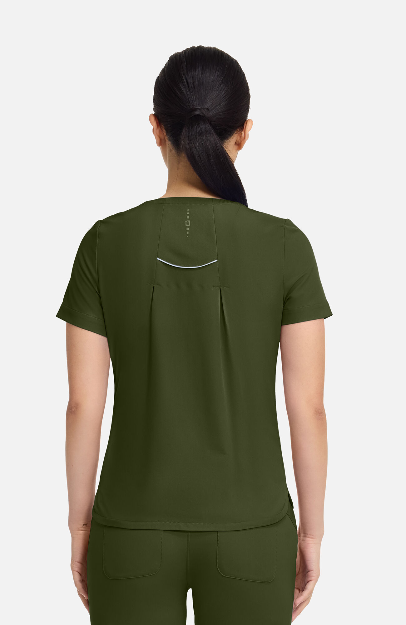 Women's Joy Henley Crew Neck Scrub Top, , large