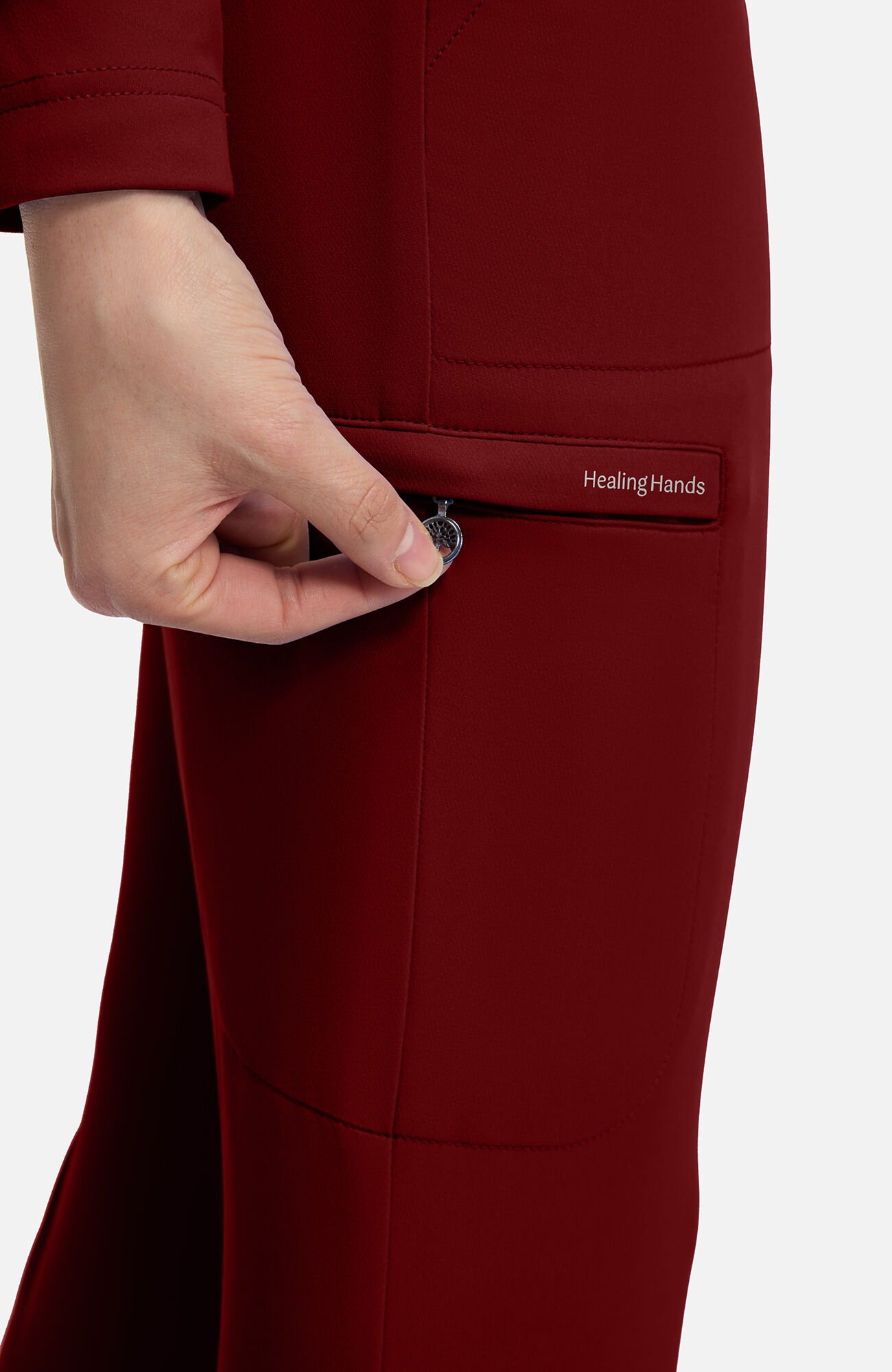 Women's Joelle Flare Leg Scrub Pant, GTR Garnet Red | red, large