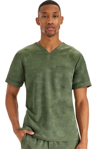 Men's Jack Camo V-Neck Scrub Top Men's Jack Camo V-Neck Scrub Top
