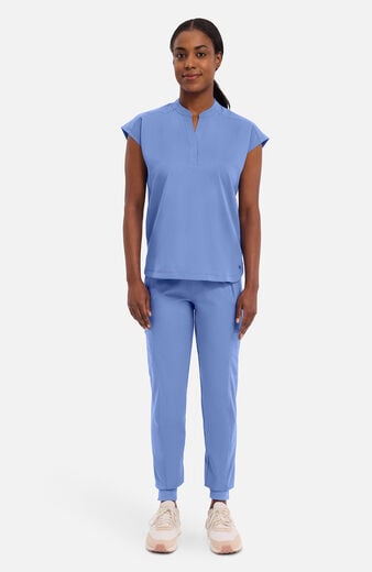 Women's Journey Mandarin Collar Scrub Top Women's Journey Mandarin Collar Scrub Top
