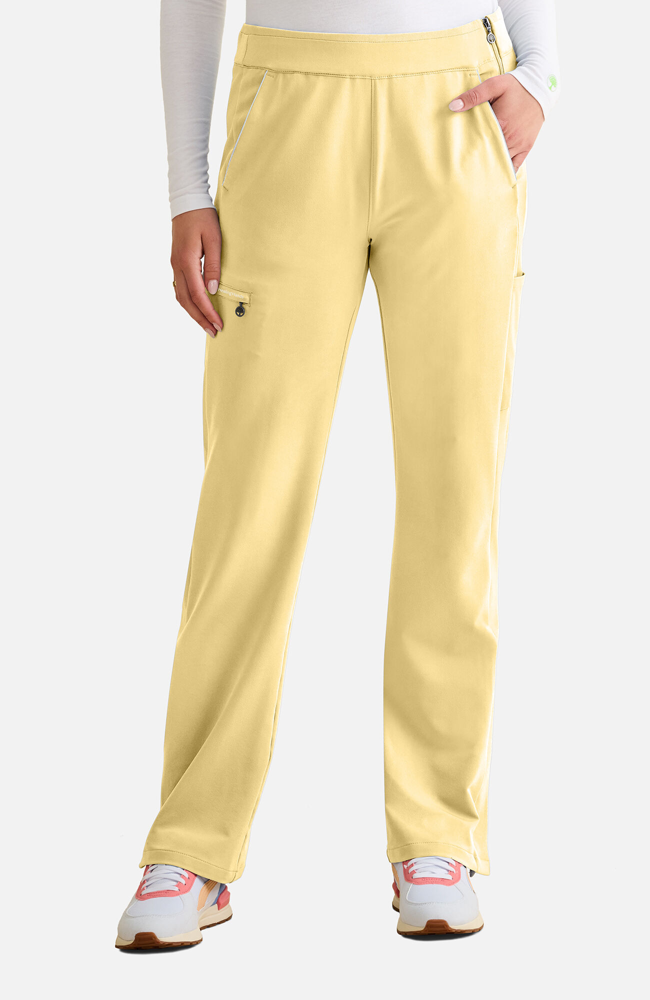 Women's Nissa Straight Leg Scrub Pant, SUY Sunray Yellow | yellow, large