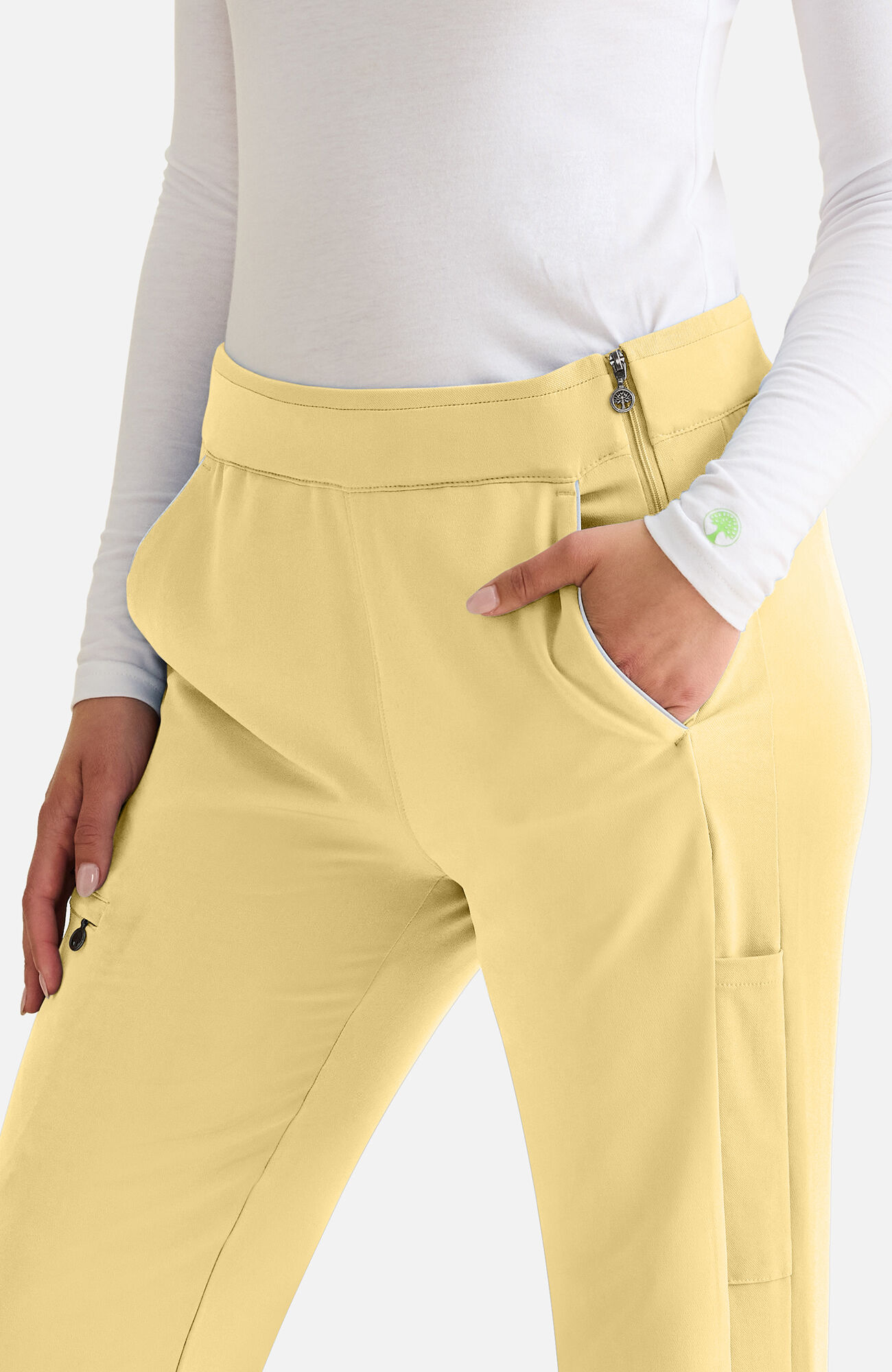 Women's Nissa Straight Leg Scrub Pant, SUY Sunray Yellow | yellow, large