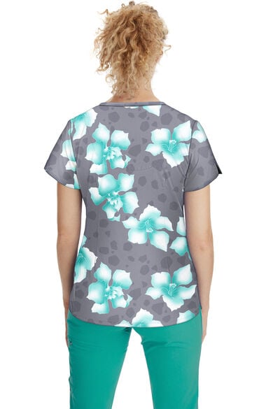 Clearance Women's Isabel Large Blossom Print Scrub Top, , large