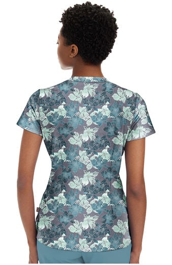 Clearance Women's Ivy Tiger Lily Print Scrub Top