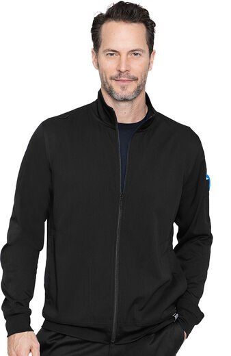 Men's Zip Up Solid Scrub Jacket, Men's Zip Up Solid Scrub Jacket