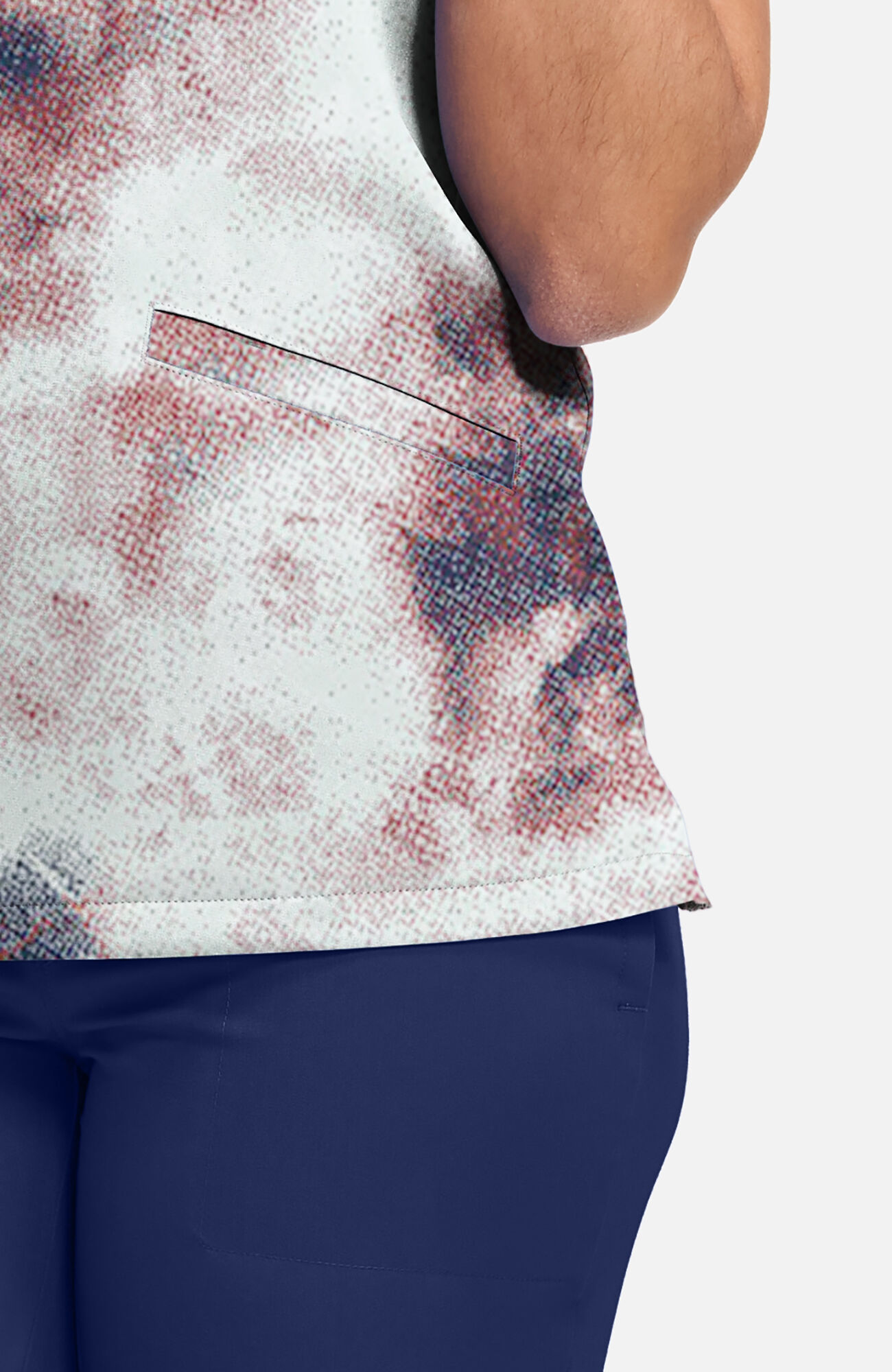 Women's Ivy Soft Fractures Print Scrub Top, , large