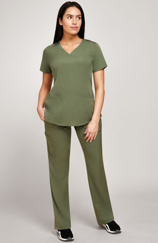 Women s Scrub Set V Neck Top Drawstring Pant Healing Hands Scrubs