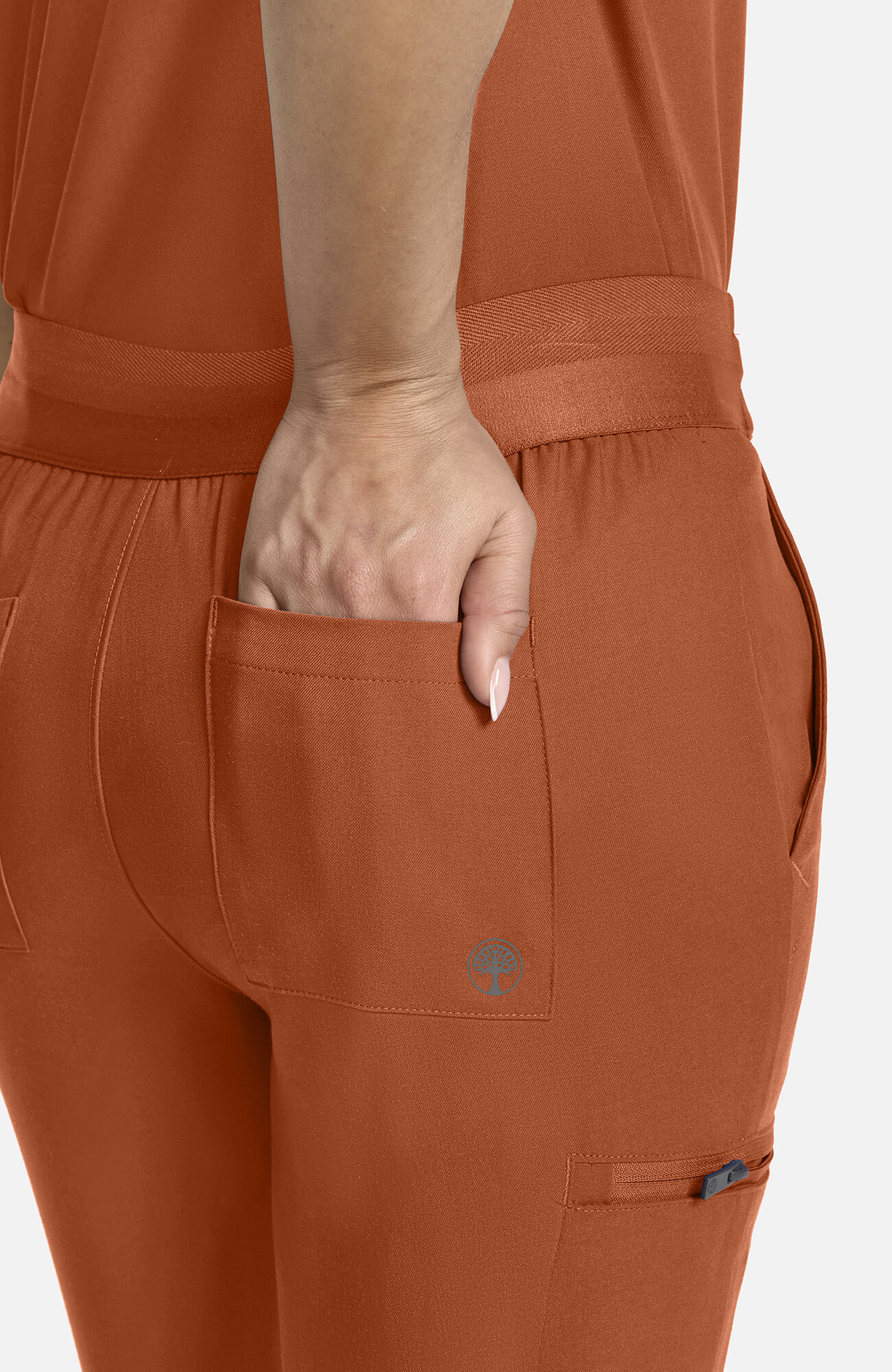 Women's Bekah Mid Rise Jogger Scrub Pant, WAS Warm Sunrise | orange, large