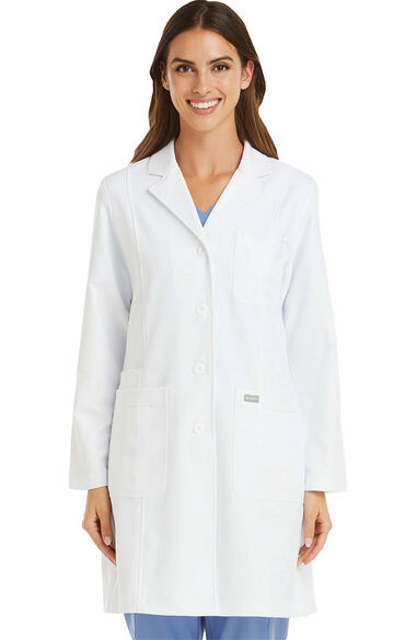 Women's 36" Notch Collar Lab Coat, , large