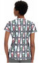 Clearance Women's Ivy Holiday Helpers Print Scrub Top, , large