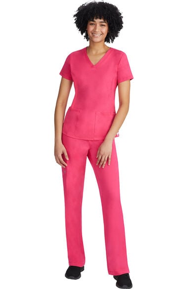 Women's Monica V-Neck Solid Scrub Top, , large
