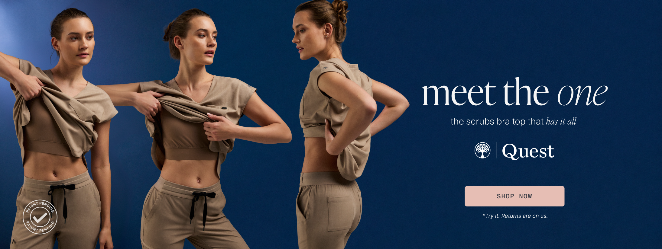 meet the one. the scrubs bra top that has it all. shop now.