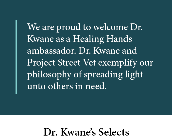 we welcome dr kwane as a healing hands ambassador.