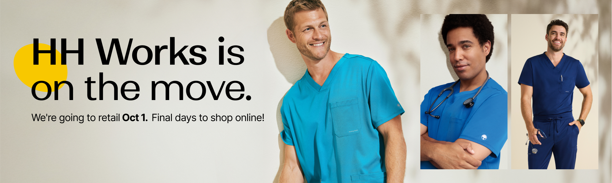 HH Works mens collection is on the move. Final days to shop online.