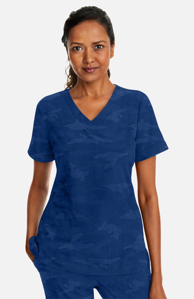 Women's Joy V-Neck Camo Scrub Top | Healing Hands Scrubs