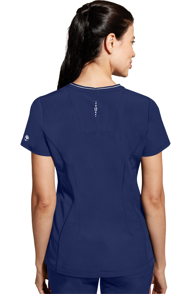 Women's Scrub Set: Sonia Zip Y-Neck Top & Nisha Knit Waistband