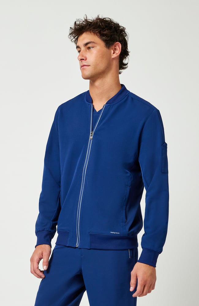 Men's Samuel Zip Up Bomber Jacket | Healing Hands Scrubs