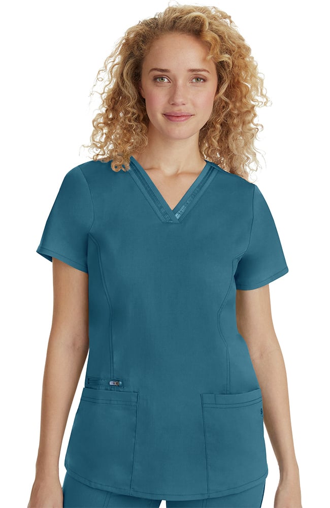 Women's Jasmine V-Neck Stretch Scrub Top | Healing Hands Scrubs