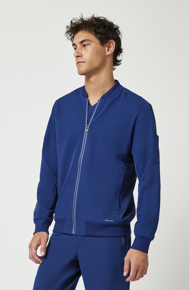 Men's Samuel Zip Up Bomber Jacket | Healing Hands Scrubs