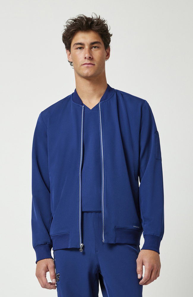Men's Samuel Zip Up Bomber Jacket | Healing Hands Scrubs