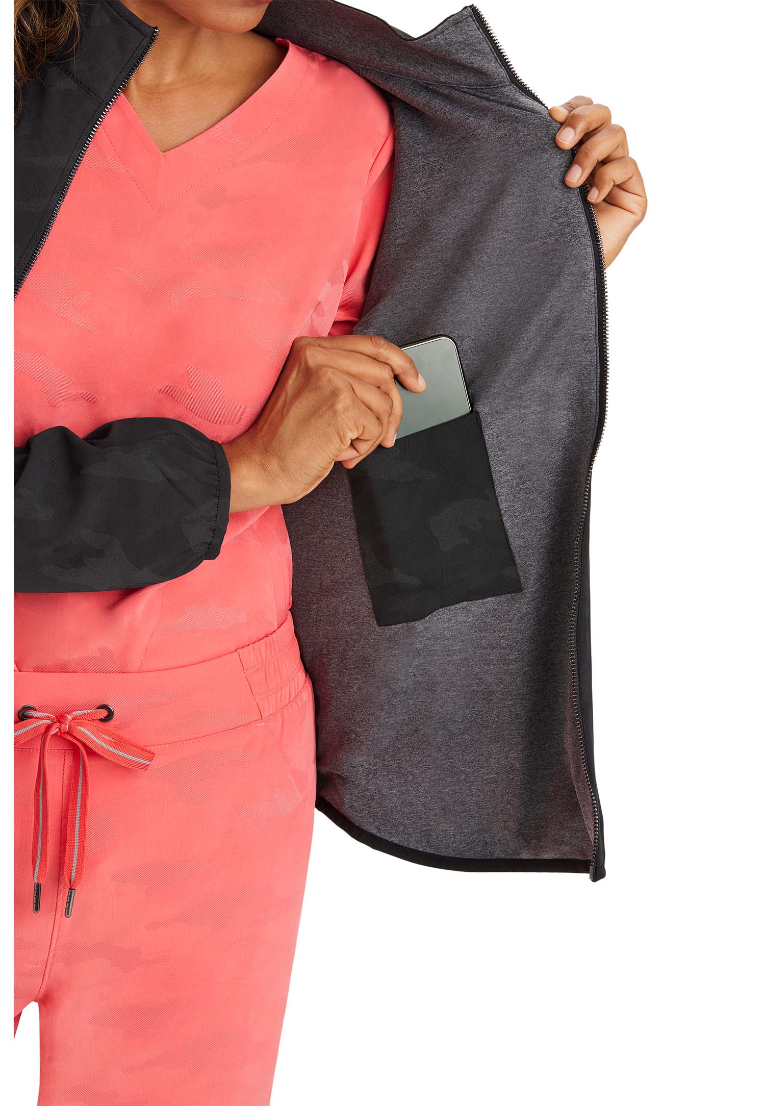 Destini Jacket Purple Label Camo Healing Hands Scrubs